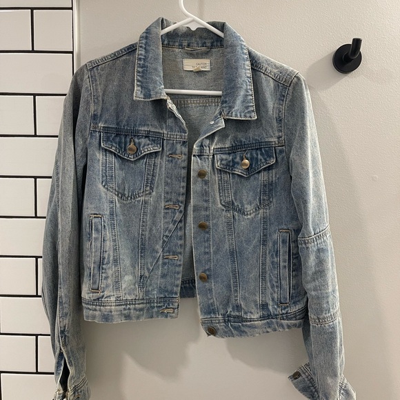 Caution To The Wind Jackets & Blazers - Caution To The Wind Light Blue Jean Jacket